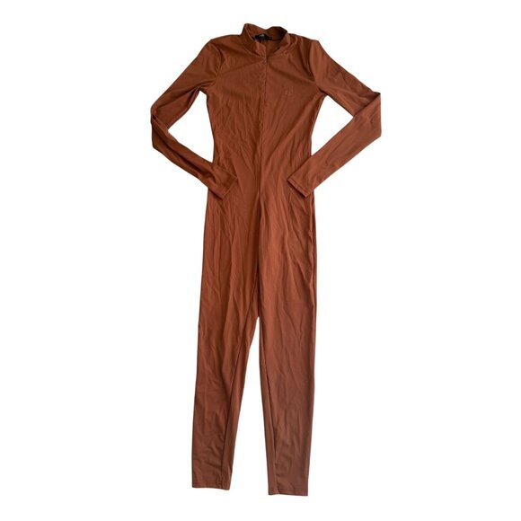 LA FOI Light Brown Tan One Piece Stretch Jumpsuit Size Medium - Picture 6 of 9